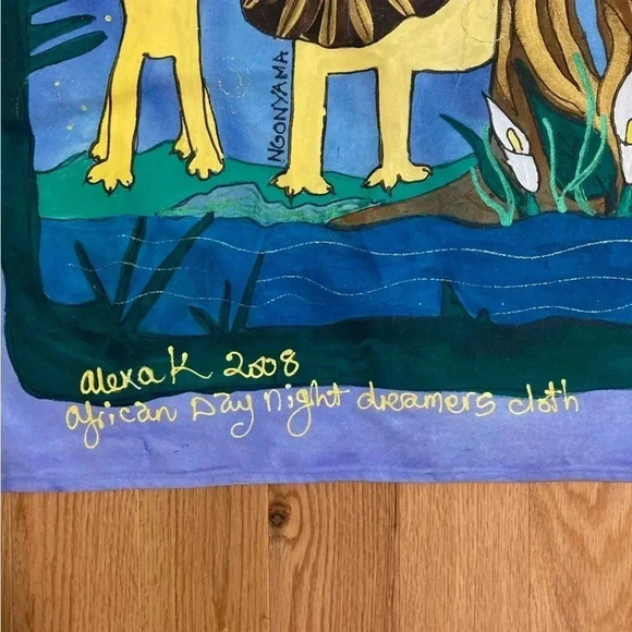 African Animals  Tapestry with curtain writing in English and Zulu - Picture 9 of 11